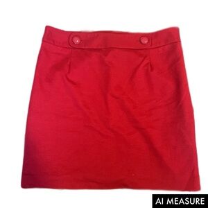 Ann Taylor Loft Red Mini Career Skirt 6P